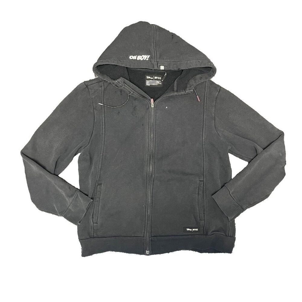 FIGS x Disney Mickey Mouse Black Full Zip Hoodie LimitedEdition